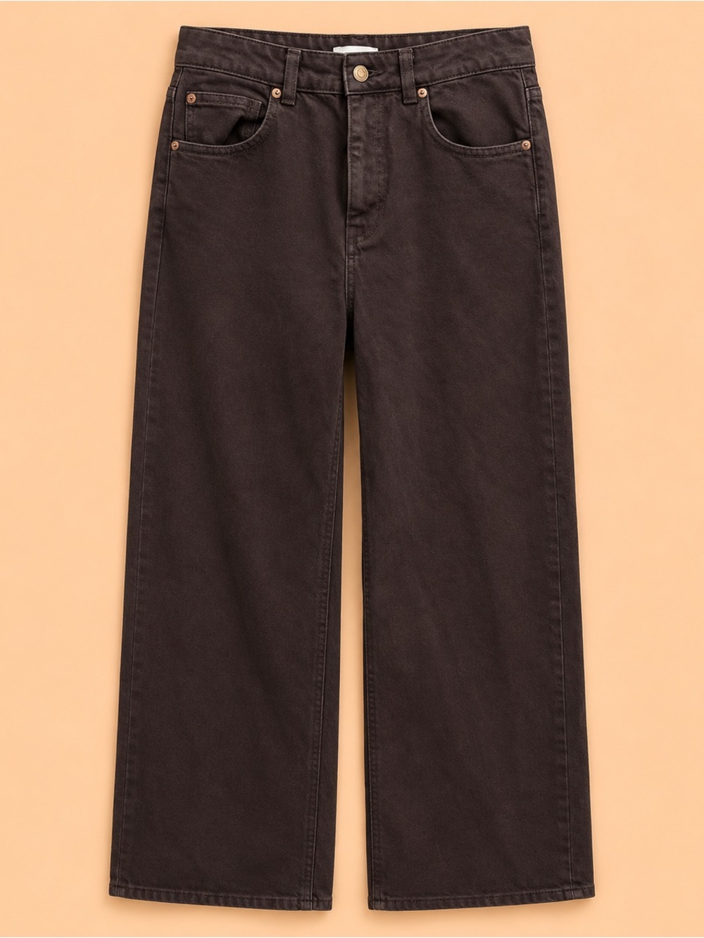 H&M WIDE LEG BROWN JEANS